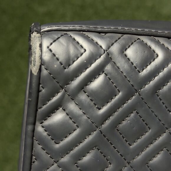 Tory Burch Fleming Matte Black Quilted Leather Shoulder Crossbody Bag Tassel - Picture 6 of 11